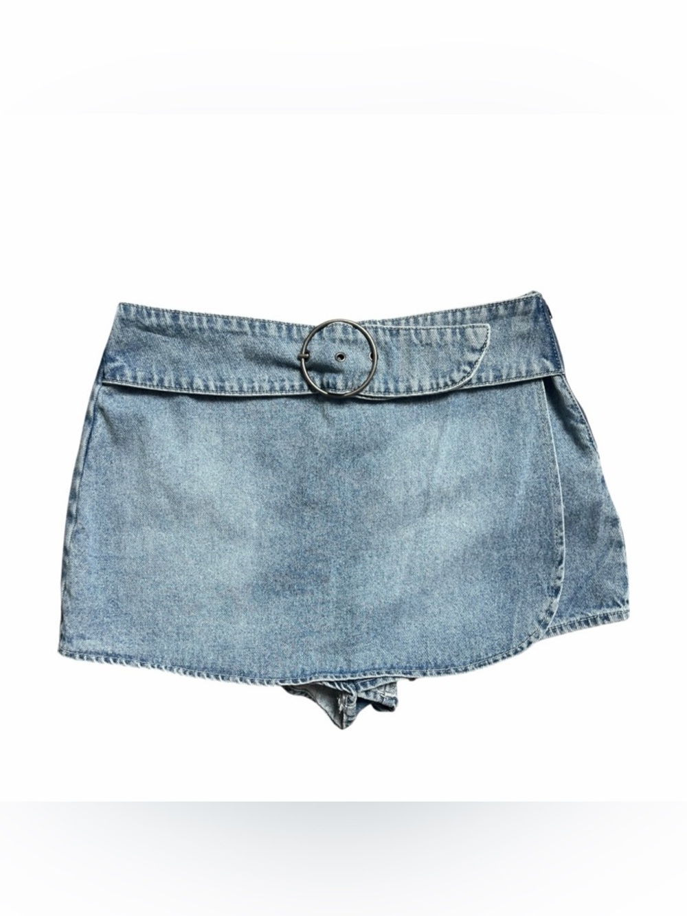Rewash Light Blue Denim Skort with Belt